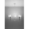 Chandelier MINERWA 5, acier, blanc - Pas cher