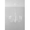 Chandelier MINERWA 5, acier, blanc - Pas cher