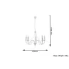 Chandelier MINERWA 5, acier, blanc - Pas cher