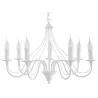 Chandelier MINERWA 7, acier, blanc - Pas cher