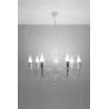 Chandelier MINERWA 7, acier, blanc - Pas cher