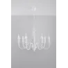Chandelier MINERWA 7, acier, blanc - Pas cher