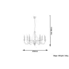 Chandelier MINERWA 7, acier, blanc - Pas cher