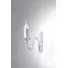 Applique MINERWA, acier, blanc - Pas cher