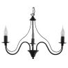 Chandelier MINERWA 3, acier, noir - Pas cher
