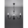 Chandelier MINERWA 3, acier, noir - Pas cher