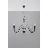 Chandelier MINERWA 3, acier, noir - Pas cher