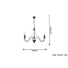 Chandelier MINERWA 3, acier, noir - Pas cher