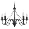 Chandelier MINERWA 5, acier, noir - Pas cher