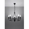 Chandelier MINERWA 5, acier, noir - Pas cher