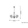 Chandelier MINERWA 5, acier, noir - Pas cher