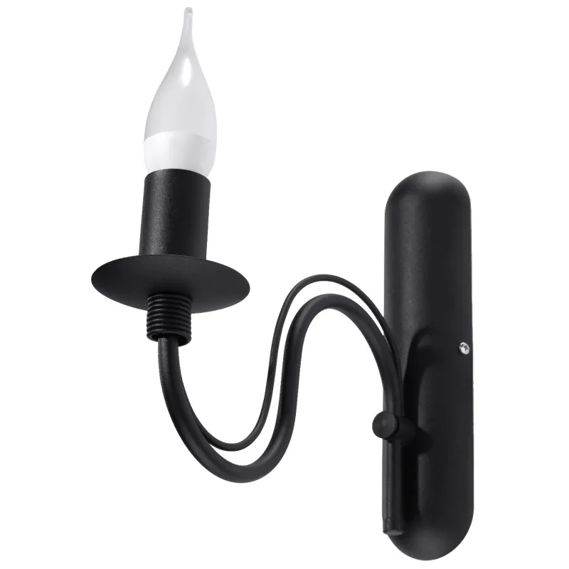 Applique MINERWA, acier, noir - Pas cher