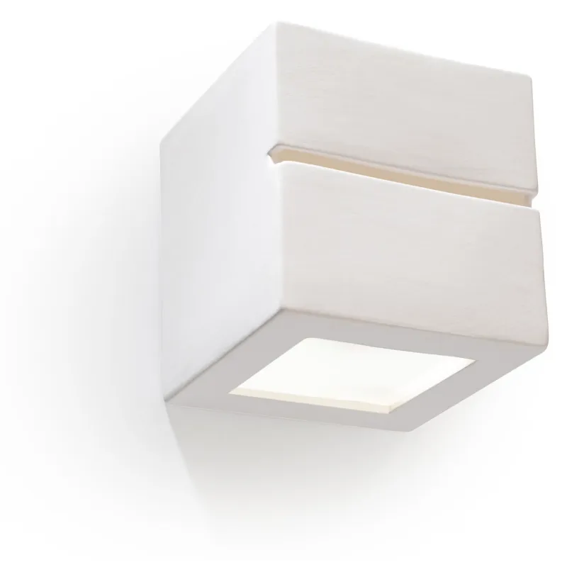 Applique céramique LEO LINE, céramique, blanc, E27 - Pas cher