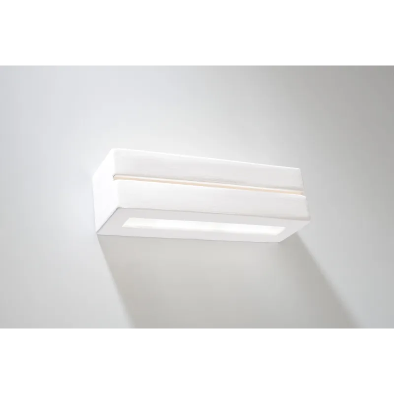 Applique céramique VEGA LINE, céramique, blanc, E27 - Pas cher