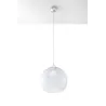 Suspension BALL, verre/acier, transparent/chrome, E27 - Pas cher