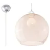 Suspension BALL, verre/acier, champagne/chrome, E27 - Pas cher