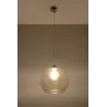 Suspension BALL, verre/acier, champagne/chrome, E27 - Pas cher
