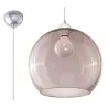 Suspension BALL, verre/acier, graphite/chrome, E27 - Pas cher