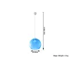 Suspension BALL, verre/acier, bleu/chrome, E27 - Pas cher