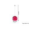 Suspension BALL, verre/acier, rouge/chrome, E27 - Pas cher