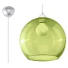 Suspension BALL, verre/acier, vert/chrome, E27 - Pas cher