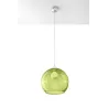 Suspension BALL, verre/acier, vert/chrome, E27 - Pas cher