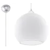 Suspension BALL, verre/acier, blanc/chrome, E27 - Pas cher