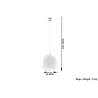 Suspension BALL, verre/acier, blanc/chrome, E27 - Pas cher