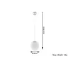 Suspension UGO 20, verre/acier, blanc/chrome, E27 - Pas cher