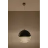 Suspension GINO, verre/acier, noir/chrome, E27 - Pas cher