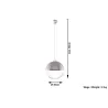 Suspension GINO, verre/acier, gris/chrome, E27 - Pas cher