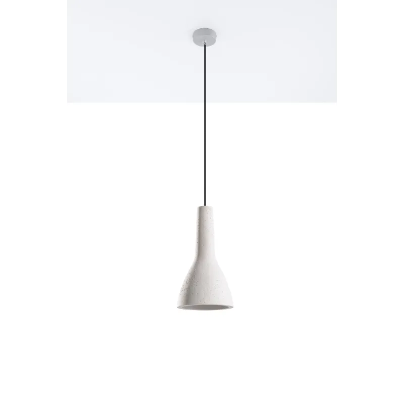 Suspension EMPOLI, béton blanc, E27 - Pas cher