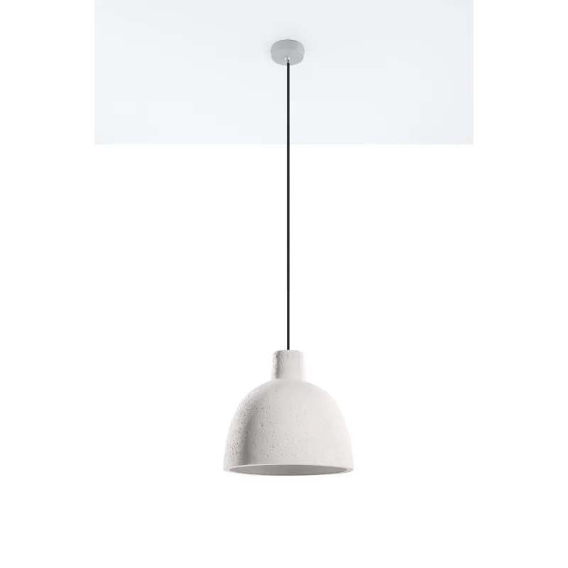 Suspension DAMASO, béton blanc, E27 - Pas cher