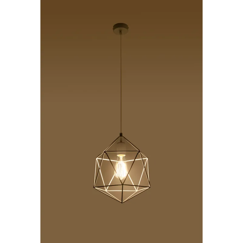 Suspension GASPARE, acier blanc, E27 - Pas cher