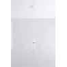 Suspension GASPARE, acier blanc, E27 - Pas cher