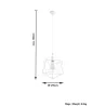 Suspension GASPARE, acier blanc, E27 - Pas cher