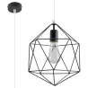 Suspension GASPARE, acier noir, E27 - Pas cher
