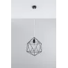 Suspension GASPARE, acier noir, E27 - Pas cher