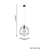 Suspension GASPARE, acier noir, E27 - Pas cher