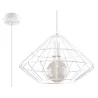 Suspension UMBERTO, acier blanc, E27 - Pas cher
