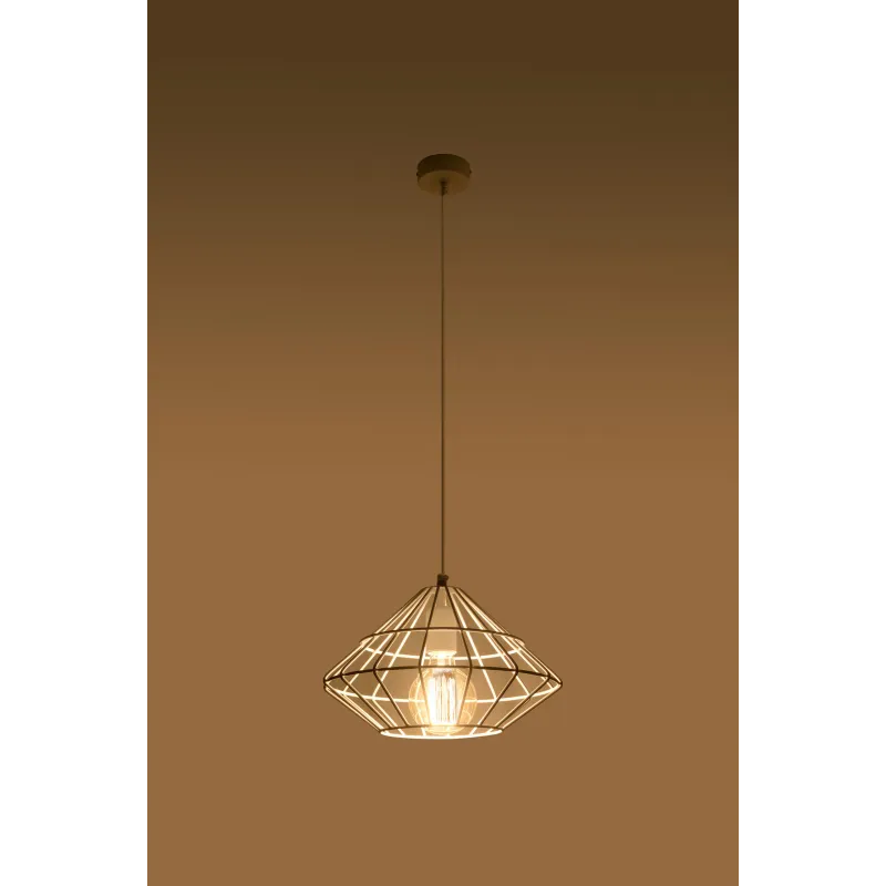 Suspension UMBERTO, acier blanc, E27 - Pas cher