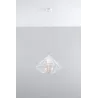 Suspension UMBERTO, acier blanc, E27 - Pas cher
