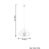 Suspension UMBERTO, acier blanc, E27 - Pas cher