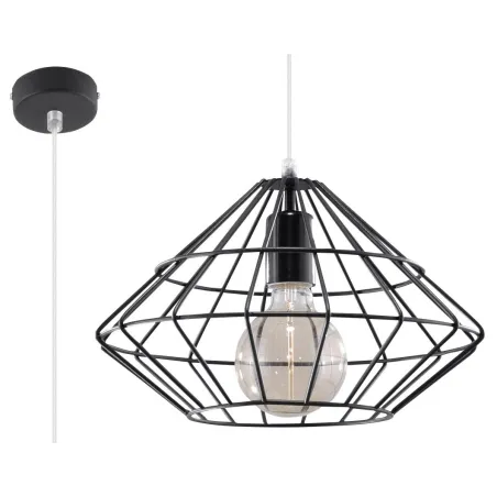 Suspension UMBERTO, acier noir, E27 - Pas cher