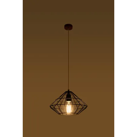Suspension UMBERTO, acier noir, E27 - Pas cher