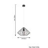 Suspension UMBERTO, acier noir, E27 - Pas cher