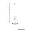 Suspension CELTA, acier blanc, E27 - Pas cher