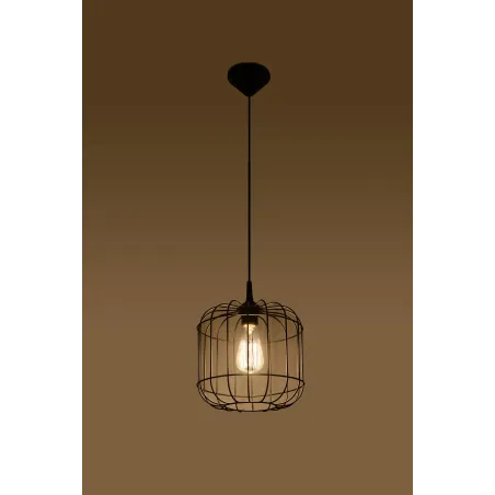 Suspension CELTA, acier noir, E27 - Pas cher
