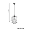 Suspension CELTA, acier noir, E27 - Pas cher