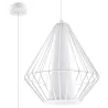 Suspension DEMI, acier/PVC, blanc, E27 - Pas cher